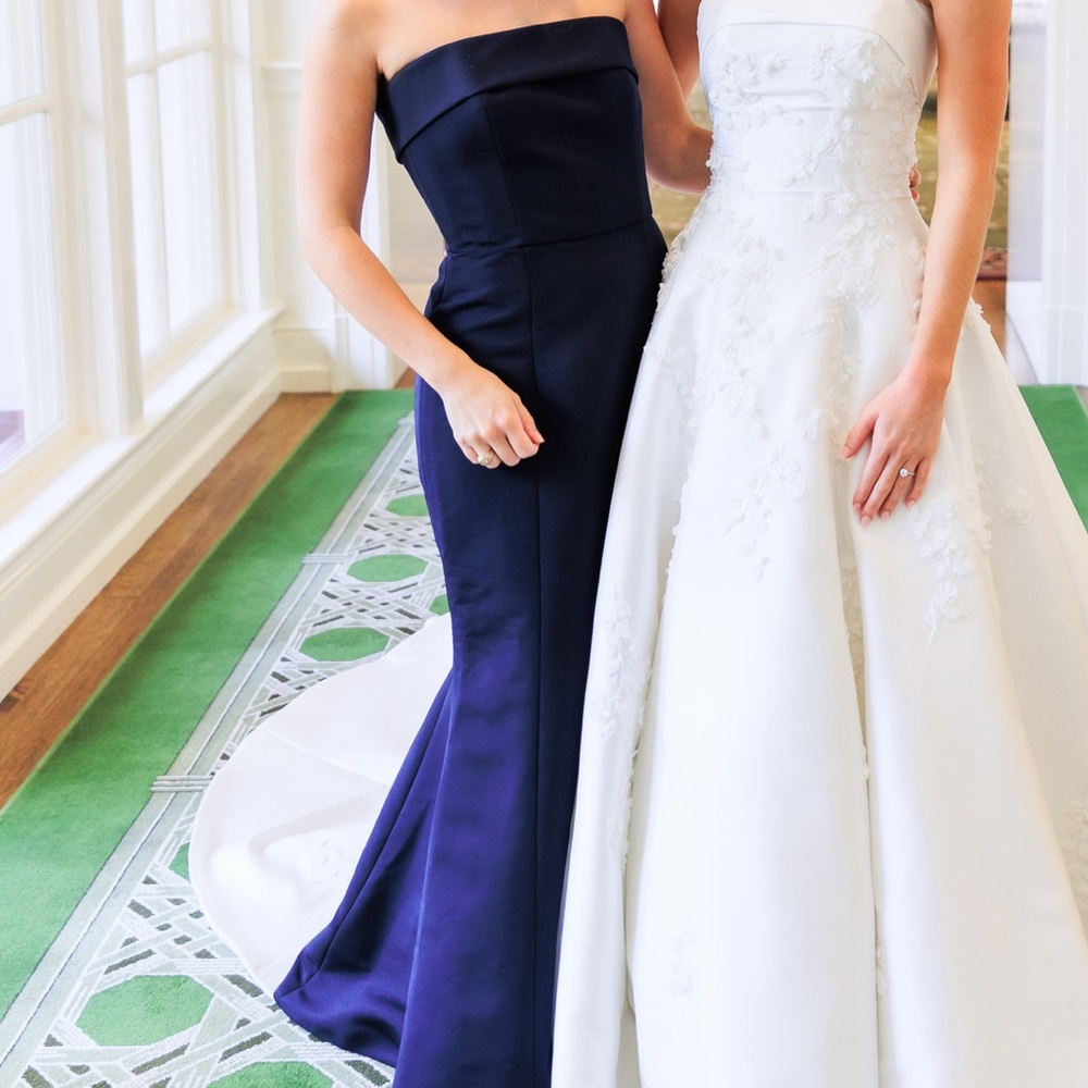 Amsale Jaylin Navy Dress